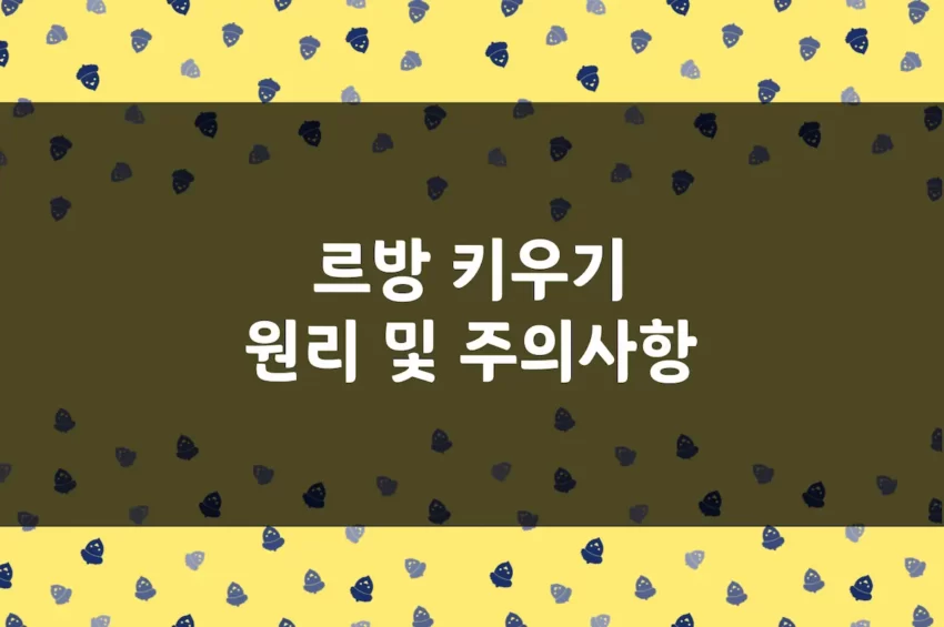 르방 키우기 좋은 환경, 빵 천연발효종 만들기 주의사항