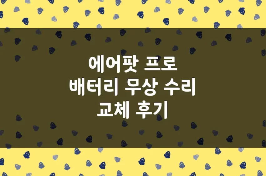 에어팟 프로 배터리 무상 수리 교체 후기 - 애플케어 보증 기간