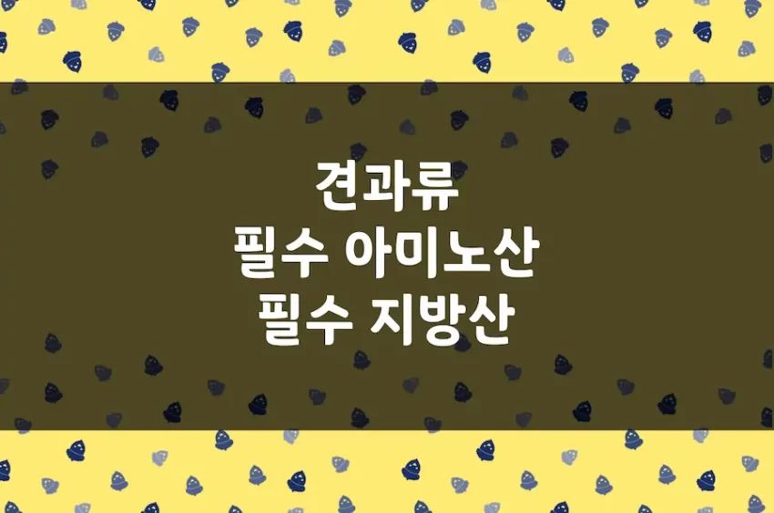 견과류 필수 아미노산, 필수 지방산 함유량