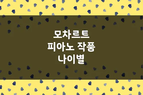 모차르트 피아노 작품 목록, 소나타, 변주곡 등 (작곡 연도 기준)