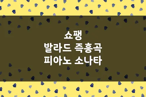 쇼팽 발라드, 피아노 소나타, 스케르초, 즉흥곡, 환상곡 작곡 나이