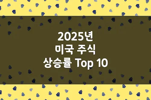 2025년 미국 주식 수익률 TOP 10, AI 열풍 속 진정한 승자는 누구
