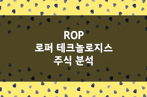 로퍼 테크놀로지스 주가 전망, 소프트웨어 제국의 승리 비결 (ROP)